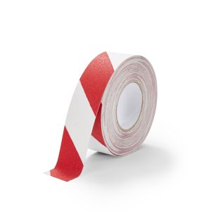 Heskins Safety-Grip vloermarkeringstape (rood/wit) - 50mm