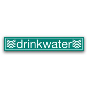 Drinkwater sticker: groen - per vel (10 stuks)
